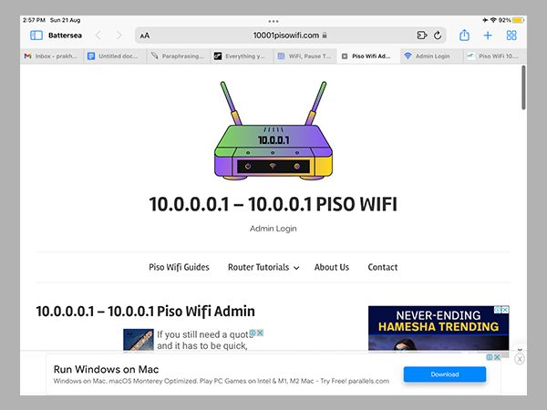 LPB Piso Wifi Login 10.0.0.1