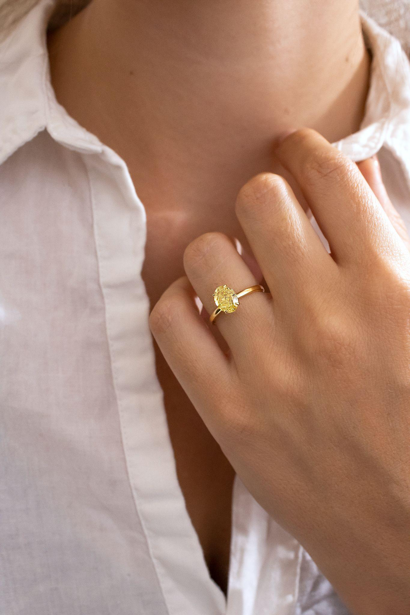 Canary Yellow Diamond Ring